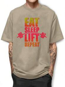 Men T-Shirts - Màu Khaki - Xem 1