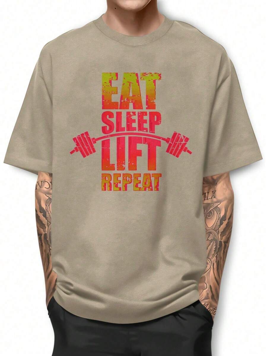 Men T-Shirts - Màu Khaki - Xem 1