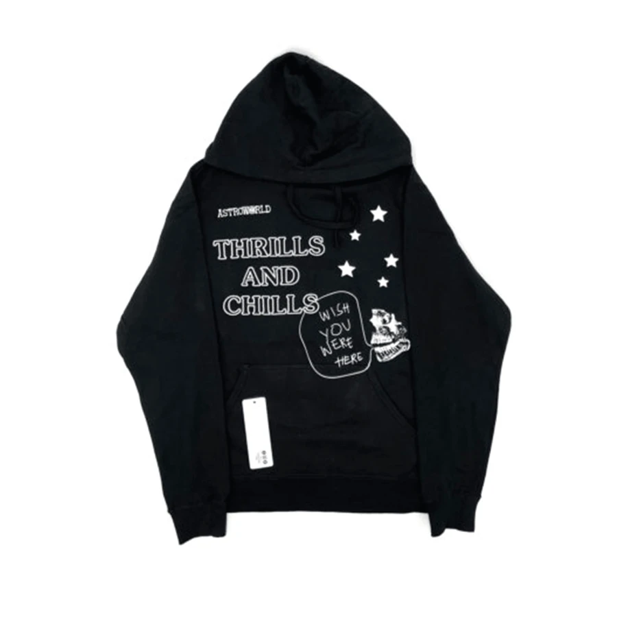 Travis Scott Moletom Preto Astroworld Lollapalooza Emoções e Arrepios (93665-526) - Multicolorido - Visão 1