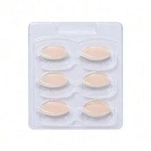 Glamlash 3 Pairs Silicone Replacement Eyelids eye model For Eyelashes Extension Training Mannequin Head - Pink - View 1