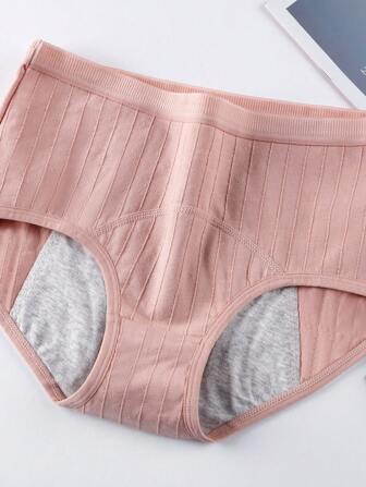 4PCS Physiological Underwear Bottom Crotch Antibacterial Briefs Extended Leak-Proof High Elastic Breathable Women's Menstrual Underwear