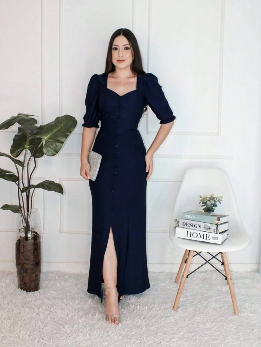 Women Dresses - 藏蓝色 - 查看 1