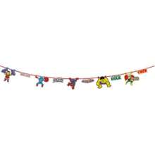 Marvel Avengers Paper Characters Birthday Garland (Multicoloured) - Multicolor - View 1