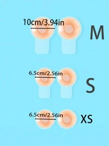 1pair Nipple Covers Lift, Strapless Sticky Push Up Reusable Silicone Tape Bra, Invisible Adhesive Bras For Women & Girls Pink - Pink Round - View 13