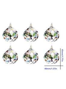 1pc/6pcs 20mm/30mm/40mm/50mm/60mm/Shiny K9 Glass Crystal Faceted Ball/Crystal Glass Globe Balls/Crystal Round Ball/Crystal Sun Catcher Ball Beads/Crystal Prisms/For Chandelier Prism Pendant Replacement/Wedding Decoration/Holiday Decoration/Window Decoration/Xmas Tree Decoration/DIY Glass Suncatcher
