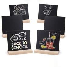 1pc~5pcs China Factory Customized Mini Message Chalkboard Signs Black Board For Family Friends ChildWooden Crafts Small Blackboard Ornaments Message Writing Vertical Display Board Desktop Ornaments Home Decor Back To School Room Decor School Supplies