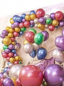 10/20/30 Cái 12 Inch Nhiều Màu Vàng Hồng Chrome Bộ Bong Bóng Kim Loại Cho Giáng Sinh Trang Trí Tường Đám Cưới Cô Dâu Tắm Tiệc Sinh Nhật trang Trí Phòng Air Globos - Màu xanh Bạc hà - Xem 10