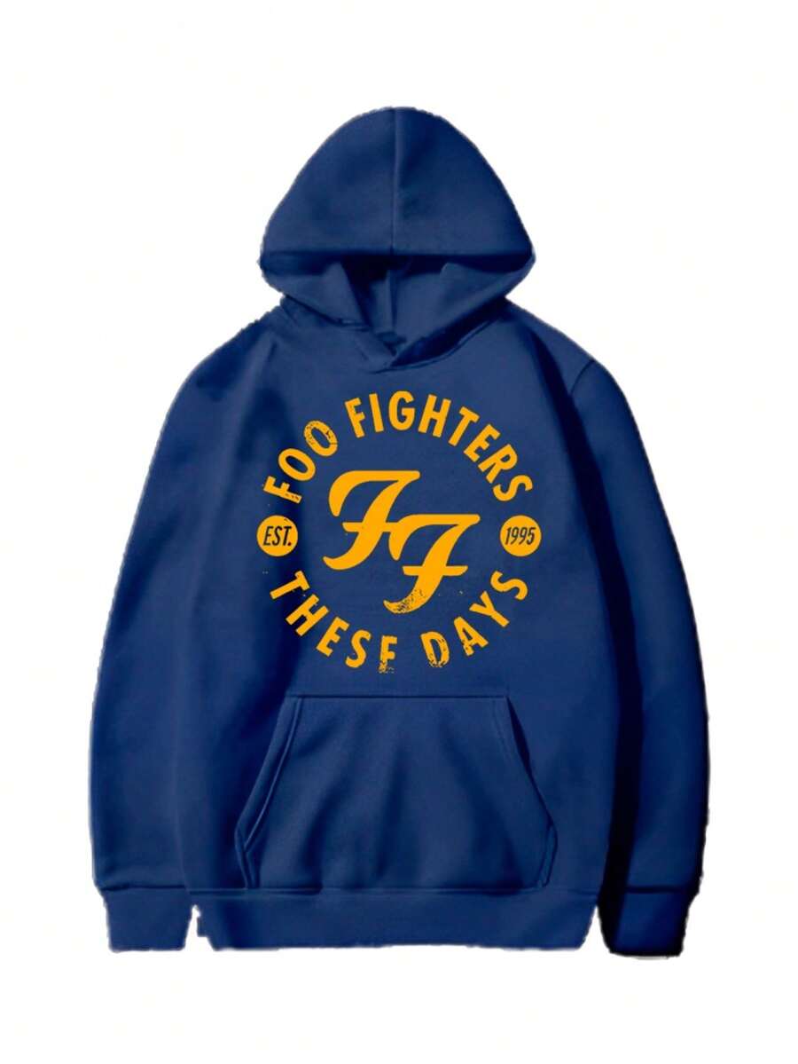 Men Hoodies - 藏蓝色 - 查看 1
