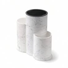 1 Stück universaler Messerhalter, 3-in-1, Küchenwarenträger, Messerhalterung, leerer Messerslot, große Küchenhelfer, schwarz gebürsteter multifunktionaler Küchengerätehalter für Messer, Essstäbchen und mehr - platzsparendes Küchenhelfer-Gadget