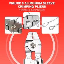 1 Set Wire Rope Crimping Tool Up To 2.2mm Wire Rope Swager Crimper Fishing Crimping Tool With 150Pcs Or 300Pcs  1.2/1.5/2mm Aluminum Doub - Blue Silver - View 8