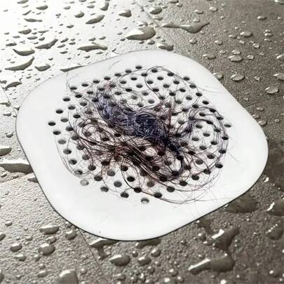 1 pieza Filtro de cabello, Filtro antiatascamiento de fregadero, Tapón de drenaje de bañera/ducha, Tapón desodorizante de silicona para cocina, Cubierta de drenaje, Filtro de alcantarilla, Recolector de cabello de baño, Cubierta de drenaje de piso, Cocina, Baño, Hogar, Artículos para el hogar