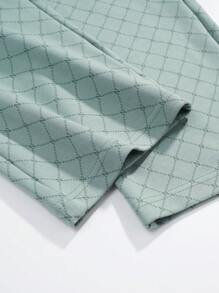 男士圆领短袖上衣长裤睡衣套装，透气吸汗家居服套装，春夏秋冬皆宜