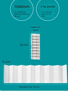 1入組可折疊式通用空調風向導流板，可用於遮擋空調風，預防直接吹風，通風口、側牆和天花板註冊的風和熱導流板，調節範圍從7.16英寸到38.18英寸 - 白色 - 查看 11