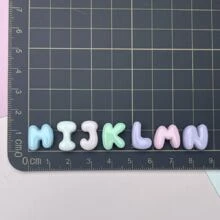 10/30/50pcs Mixed Multi-Color Resin Alphabet Letters, Flat Bottom, Mini ABCD English Style, For DIY Jewelry Making, Earrings, Phone Cases, Hair Accessories, Keychains, Charms Decoration