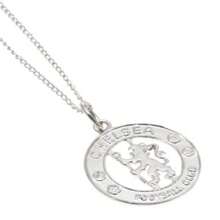 Chelsea FC Sterling Silver Pendant And Chain (Silver) - Silver - View 1