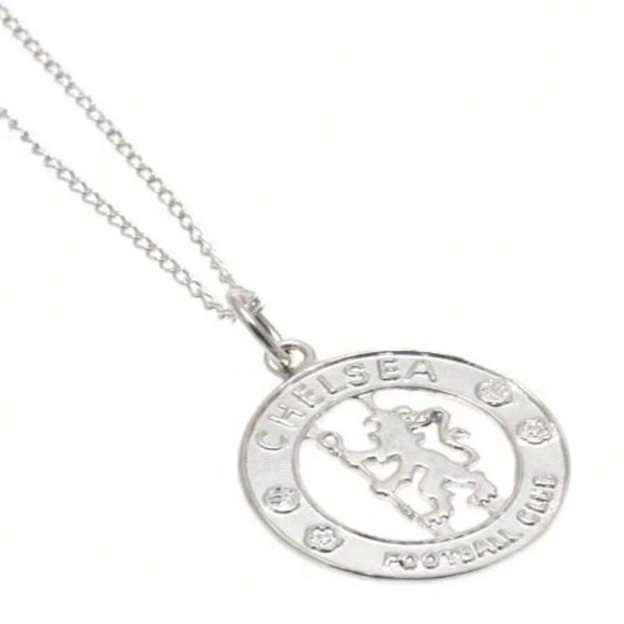 Chelsea FC Sterling Silver Pendant And Chain (Silver) - Silver - View 1