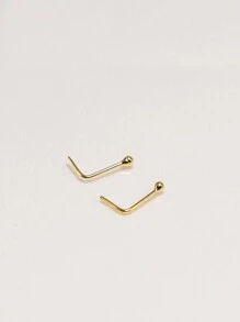 2个925纯银1.5毫米迷你球形鼻钉穿孔饰品