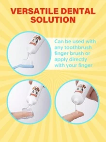 GJYC PET Kit Avanzado De Cuidado Dental Para Mascotas | Contiene Pasta De Dientes, Cepillo De Dientes Y Cepillo De Dedo | Reduce La Placa Y La Acumulación De Sarro | Seguro Para Cachorros, Kit De 3 Piezas, Sabor A Leche