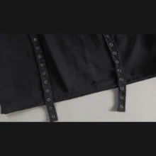 FALDA RECTA CORREAS ELASTICA - Negro - Ver 3
