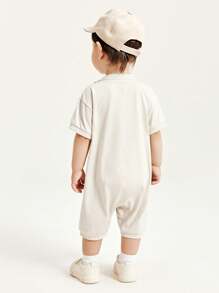 mini bala Baby Boys Cute One-Piece Clothes Baby Skin Friendly Rompers Crawling Clothes - Khaki - View 2