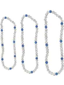 1 件棒球项链，适合男孩，冰系列项链，棒球手风格水钻球形项链，适合棒球队情人节