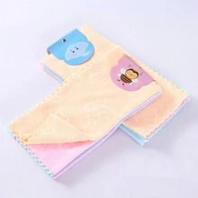 Kit 5 Panos Bebê Flanela Infantil Multiuso Microfibra Baby - Bronze - Visão 3