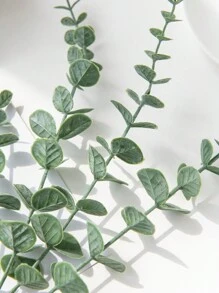 3/10/30/50/80 件装人造金色植物装饰，仿金桉树枝，仿真叶丛，适用于室内/室外家居装饰、餐桌、花园、婚礼、情人节、新年、生日、毕业典礼等场合。 - 綠色 - 查看 5