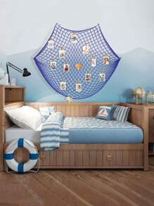 1 cái Lưới đánh cá phong cách Địa Trung Hải trang trí tiệc bãi biển chất liệu lưới sợi lưới trang trí thủ công, phụ kiện tiệc lưới đánh cá theo chủ đề hàng hải trang trí lưới đánh cá trang trí lưới cướp biển biển quà tặng trang trí sinh nhật tốt nghiệp - Màu xanh lam - Xem 6