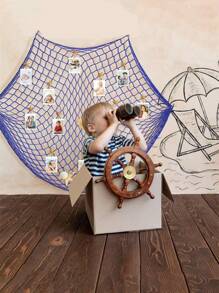 1 cái Lưới đánh cá phong cách Địa Trung Hải trang trí tiệc bãi biển chất liệu lưới sợi lưới trang trí thủ công, phụ kiện tiệc lưới đánh cá theo chủ đề hàng hải trang trí lưới đánh cá trang trí lưới cướp biển biển quà tặng trang trí sinh nhật tốt nghiệp - Màu xanh lam - Xem 7