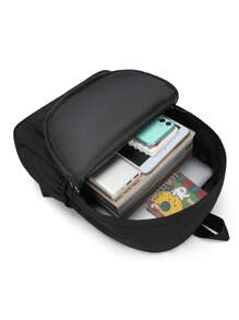 1pc Fashionable Simple Heart Star Butterfly Pattern Casual Backpack For Travel And School, Large Capacity Multifunctional Bookbag For StudentsSchool Backpack,School Bag,Backpack For School,Back To School,Laptop Compartment, Suitable For Teen Girls Women College Students, Perfect For Back To School,College,Middle School, High School,Work, Business, Commute,Outdoors, Travel, Outings - Black - View 5