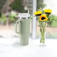 1 件时尚杯形钥匙扣，26 个字母吊饰，适用于杯子，金色首字母链，水瓶名称 ID 吊饰，适用于玻璃杯，玻璃杯，杯子手柄识别字母吊饰链，白色 - 白色 - 查看 7