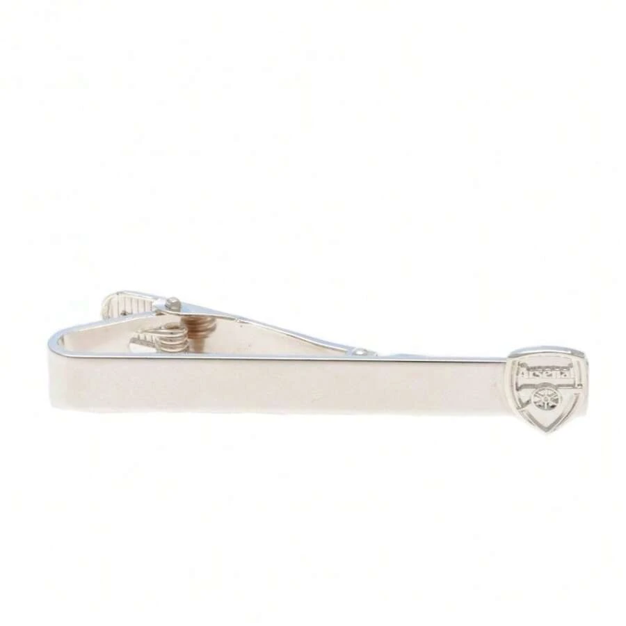 Arsenal FC Silver Plated Tie Slide (Silver) - Silver - View 1