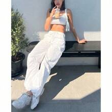 Women Pants - 白色 - 查看 1