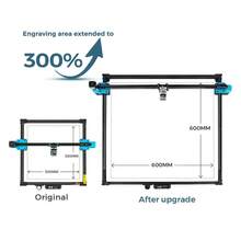 Laser Engraver Y-Axis Extension Kit, Quick Assembly Laser Engraver Carving Area Expansion Kit With Full Accessories For TTS-25/TTS-55, Extended Engraving Area To 600x600 Mm - Black - View 2