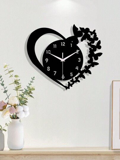 Pc, Zwart Love Acrylic Wand Clock, Creative Silent Living Room, Bedroom, Room ation, Home Kitchen, Office ation. Loved Ones Friends.,Home ,Room Birthday Graduation Klok Bedroom Dormitory Back To School view 10