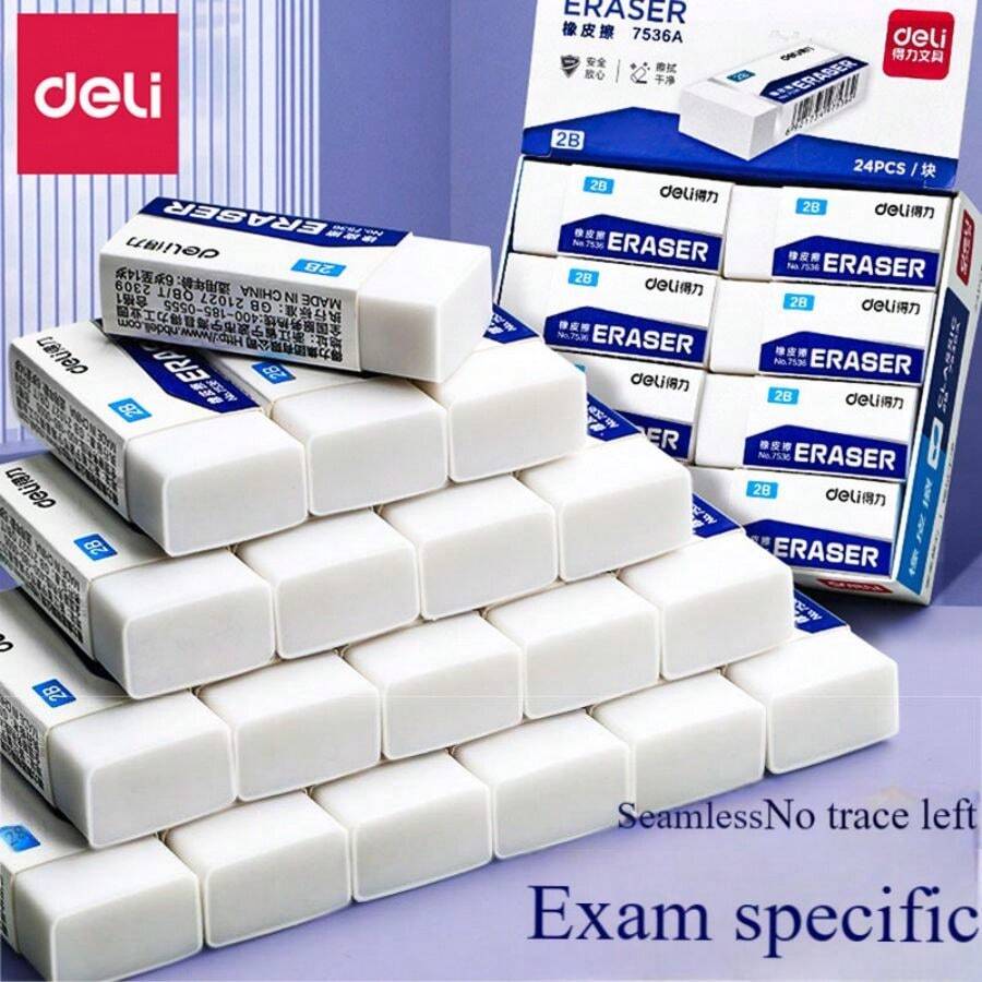 45个装铅笔橡皮擦7536中考橡皮擦2B小学生答题纸考试铅笔橡皮擦文具/美术专用橡皮擦儿童橡皮擦铅笔专用橡皮擦白色橡皮擦 - 彩色 - 查看 1