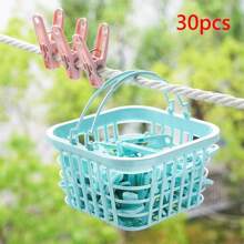 30pcs Clips Clothes Hanger Clothespin Strong Plastic Clothespin Wind-Proof Clips For Balcony And Outdoor Drying