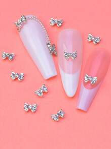 10 قطعة إكسسوار أظافر سبائك، أكسسوارات عقدة الربط اليابانية والكورية البسيطة والجميلة لتزيين أظافر المرأة، يمكن استخدام الديكور الذاتي في المنزل مع إكسسوارات الأظافر أو الأظافر اللاصقة للاستخدام اليومي والاستخدام أثناء العطلة والاستخدام المحلي كتحف أظافر وجواهر أظافر ولوازم أظافر