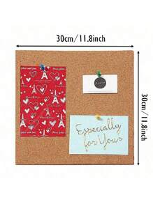 1/2/4/6/8 Pcs 11.8 Inch Square Frameless Soft Cork Bulletin Board With Self-Adhesive Decorative Boards Photo Wall Display Boards - Multicolor - View 3