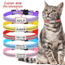 1 Vòng Cổ Thú Cưng Có Thẻ Tùy Chỉnh, Cổ Áo Sọc Phản Quang Cho Chó/Mèo Có Chuông Có Thể Tháo Rời Và Khóa An Toàn, Thích Hợp Cho Bé Gái/Bé Trai Thú Cưng Mèo Con/Cổ Áo Chó Con - Đỏ - Xem 7