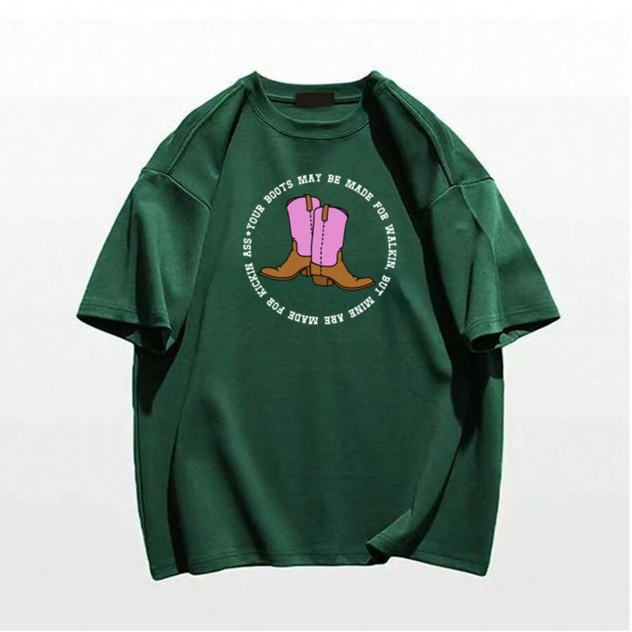 Women T-Shirts - 軍綠色 - 查看 1