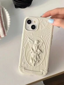 复古 3D 高端欧美天使全保护防摔手机壳兼容 iPhone 12/13/14/15 ProMaX，创意时尚外壳