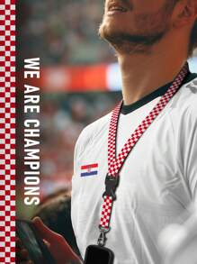 1pc Quick Detachable Mobile Phone Strap, Which Can Be Picked Up And Photographed At Any Time, Freeing Up Hands Immediately. It Is A Great Photography Tool Suitable For Fans To Watch European Football Championships, Participate In Bar Gatherings, Event Celebrations, Victory Celebrations, And Other Activities, Cheering For Their Beloved Teams In England, Germany, France, Italy, Croatia, Spain, Portugal, Belgium, And The Netherlands - Multicolor - View 14