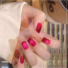 annies 10毫升貓眼美甲凝膠，夏季梅子醬風格，2024年新品上市，高密度火龍果水晶石設計，適用於專業美甲沙龍 - 玫紅色 - 查看 3