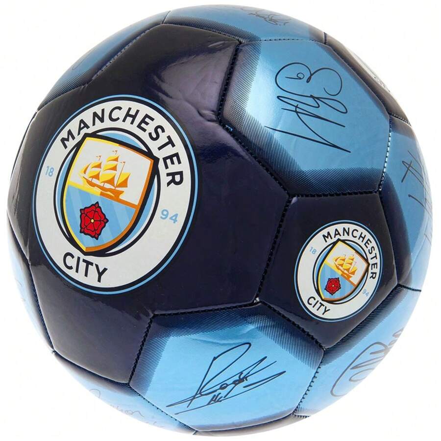 Manchester City FC Signature Football (Navy/Blue) - Navy Blue - View 1