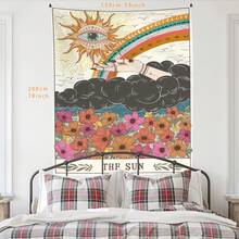 Sun & Moon Mandala Tấm Thảm Treo Tường, Bohemian Hippie Phù Thủy Chiêm Tinh Học Vải Nghệ Thuật Tấm Thảm Phòng Khách Thẩm Mỹ Trang Trí Phòng Ngủ - Nhiều màu - Xem 4