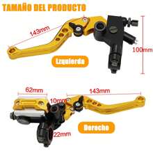 FELIN Hydraulic Cylinder Brake Clutch Pump, 1 Pair Motorcycle Aluminum Levers, Universal 22mm CNC Brake Handle And Drum Clutch - 金色 - 查看 6