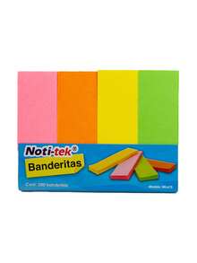 Sticky Notes Fluorescent Mini Flags 200 Pz Notitek Pack 3 - Hot Pink - View 1