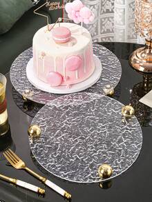 1pc Luxury High Aesthetic Acrylic Serving Tray For Home - Multicolor - View 4