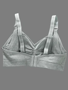 Maternity Wireless Push-Up And Anti-Sagging Lightweight Nursing Bra - Light Grey - View 3